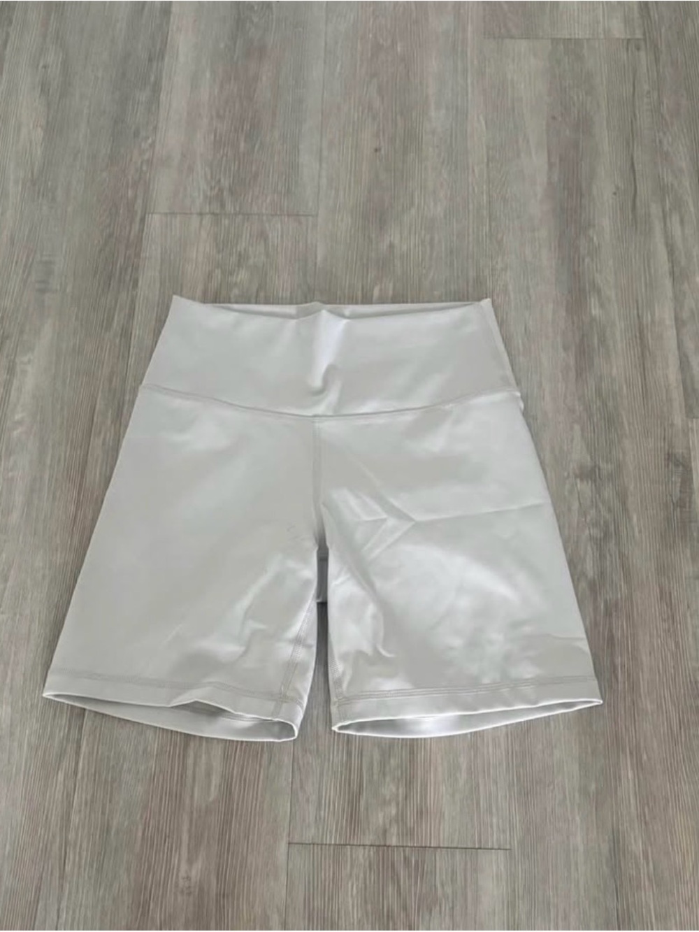 TNA High-Waist White Athletic Bike Shorts
